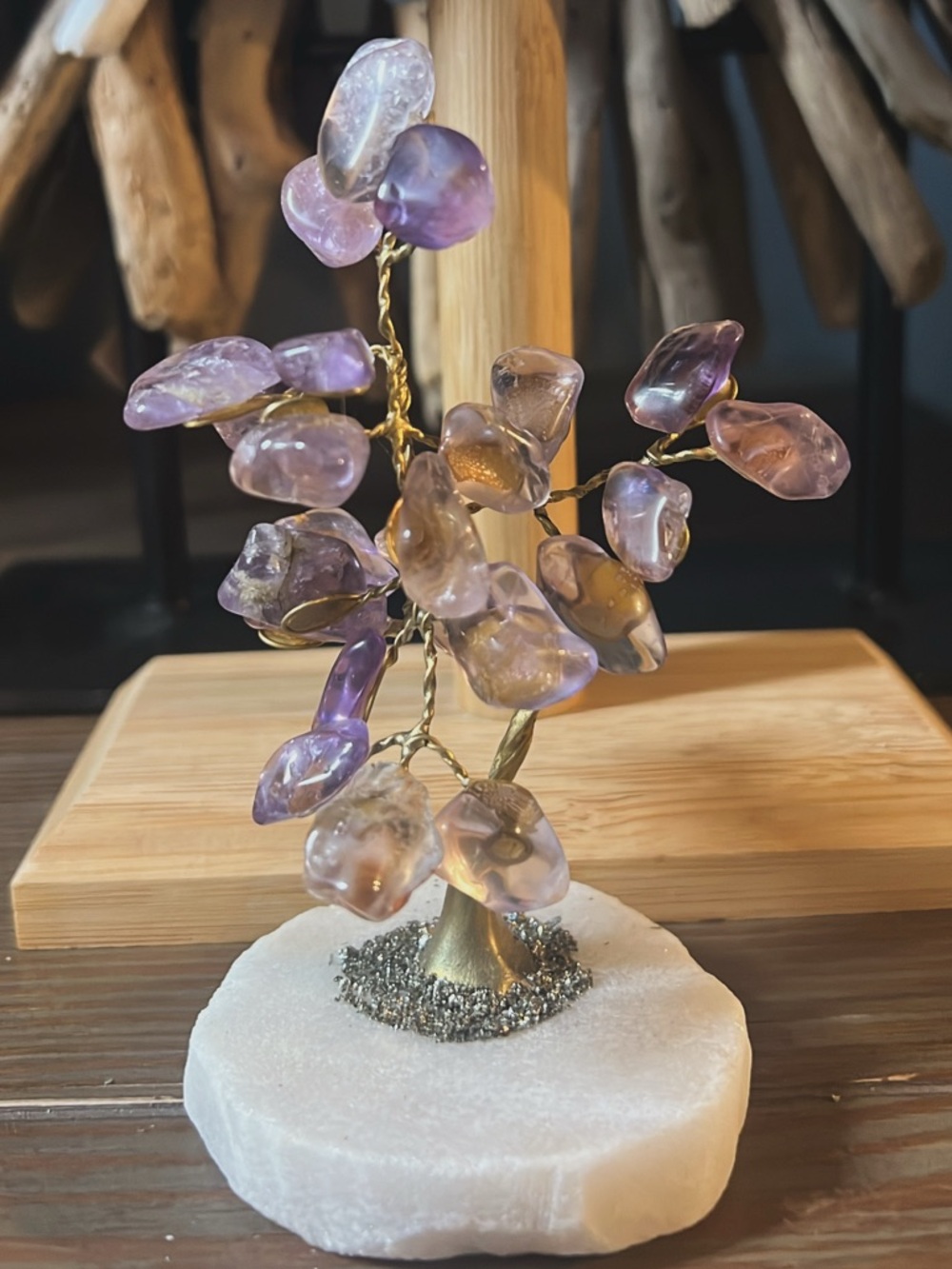 Handcrafted Amethyst Gemstone Mini Tree Home Accent